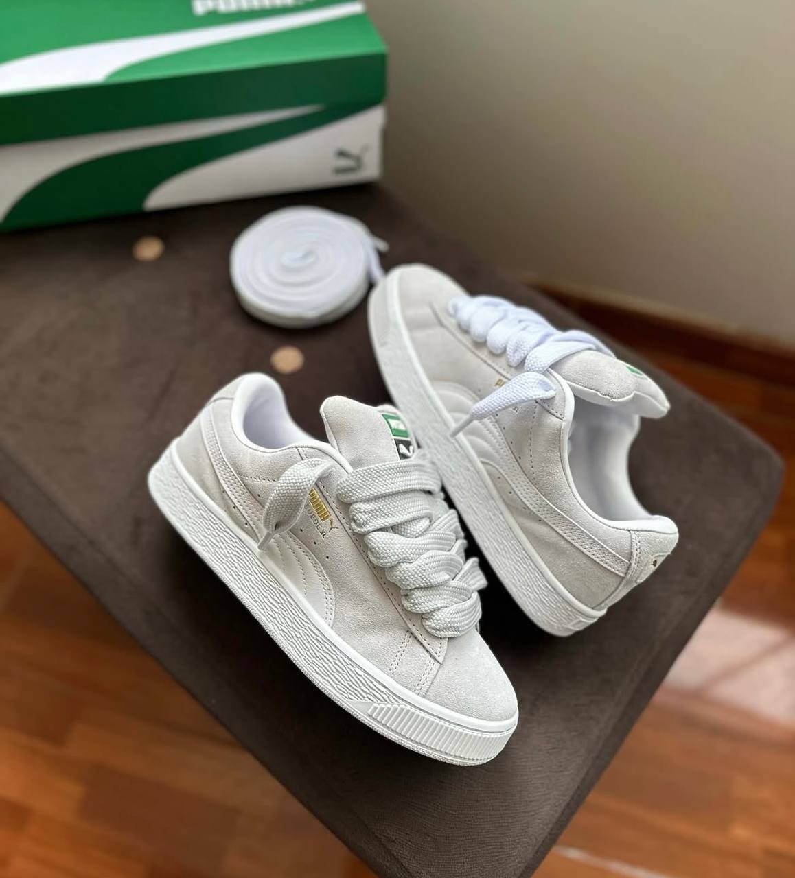 PUMA SUEDE PLEASURE XL WHITE