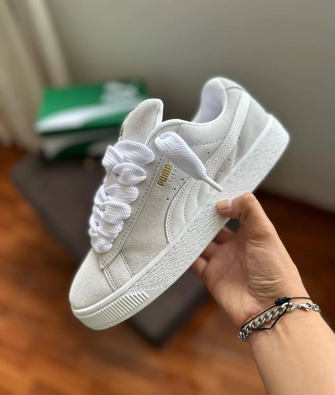 PUMA SUEDE PLEASURE XL WHITE